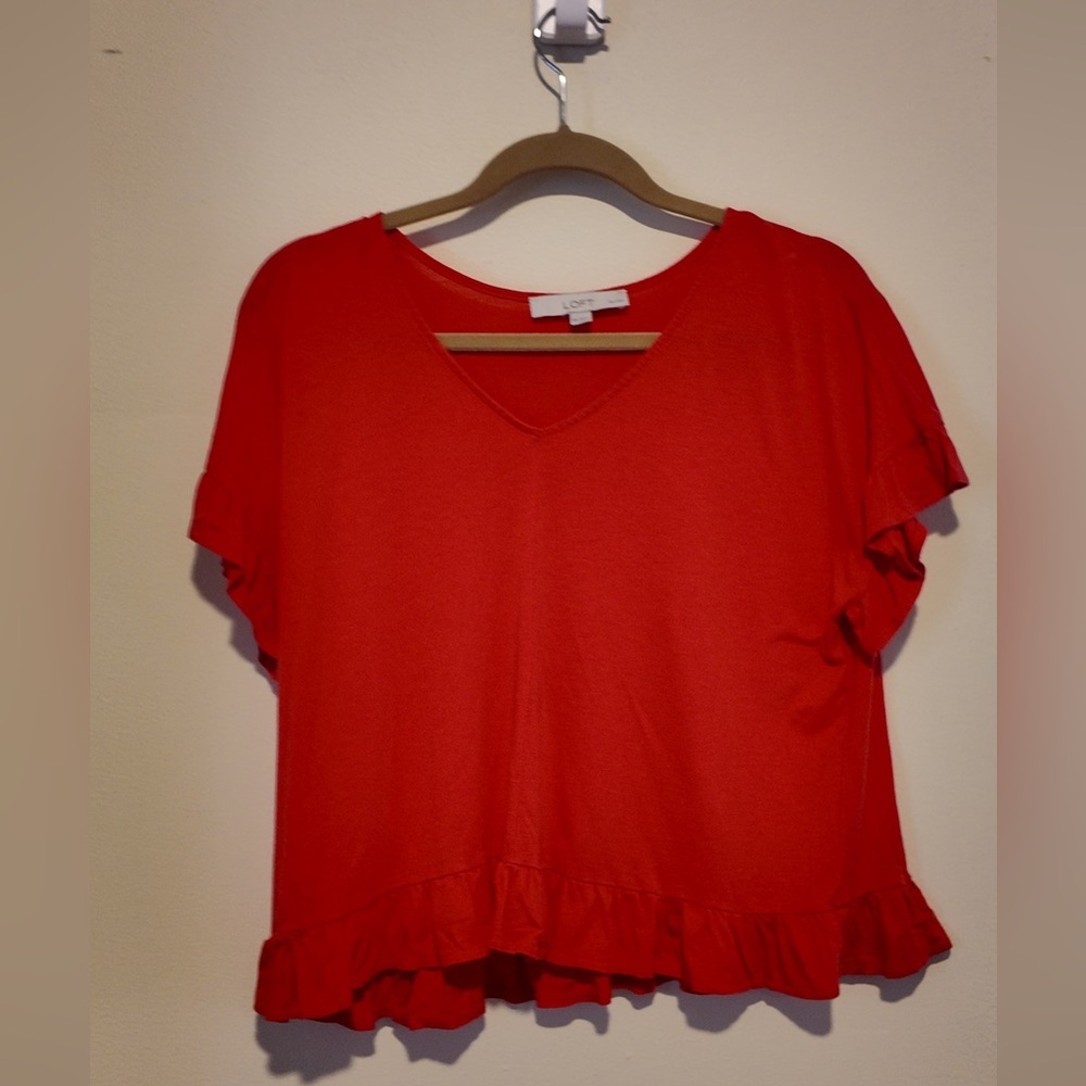 LOFT Women's Red Top - Picture 2 of 5